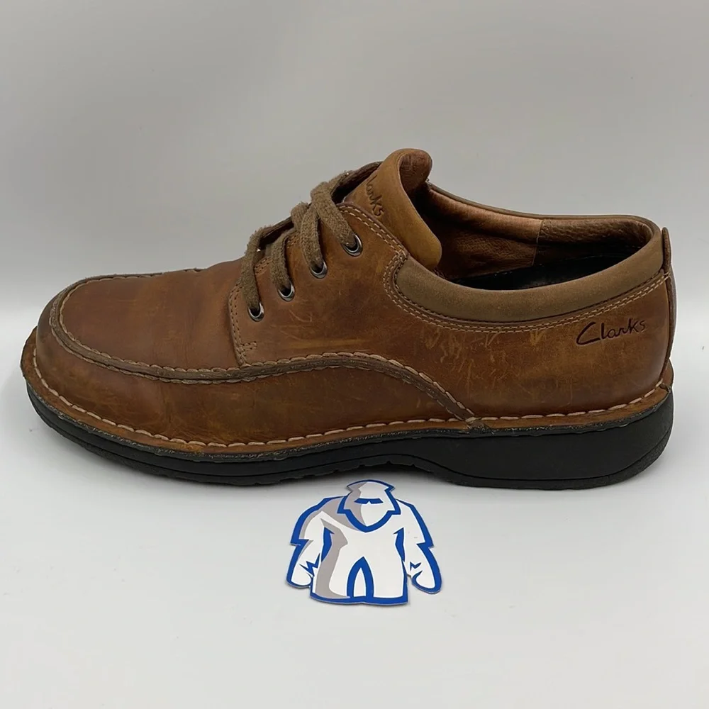 Clarks Brown Leather Oxfords Men’s Sz 11‎